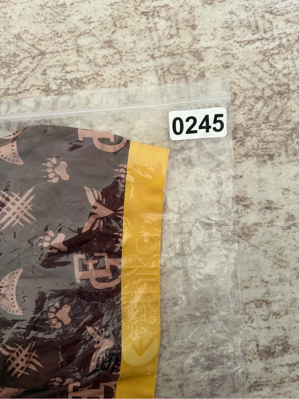 Ethika Haute Print Racerback Sports Bra XL Brown Gold